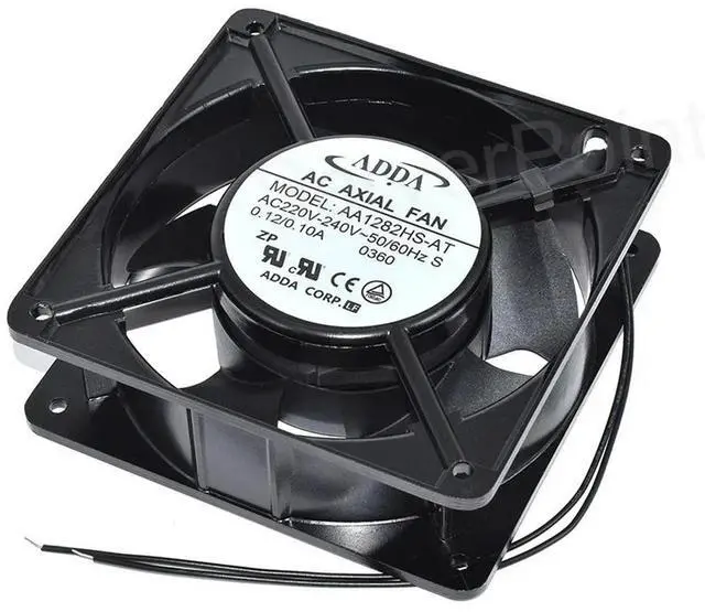Main image of Square Cooling Fan For AC FXIAL FAN AA1282HS-AT 120*120*38mm 0.12/0.10A 220-2240V 50-60Hz Two Wires