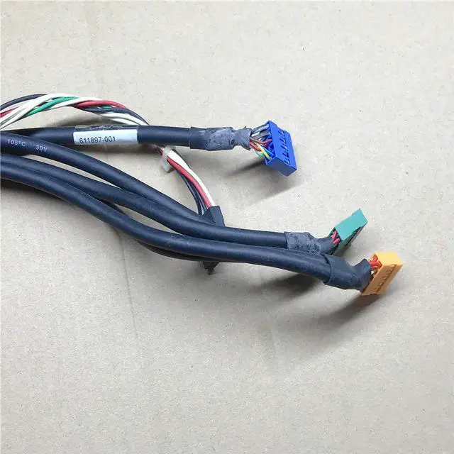Alt view image 2 of 2 - FOR 4000 6200 6300 6305 8100 8200 8300 SFF front audio USB panel power switch button cable 611897-001