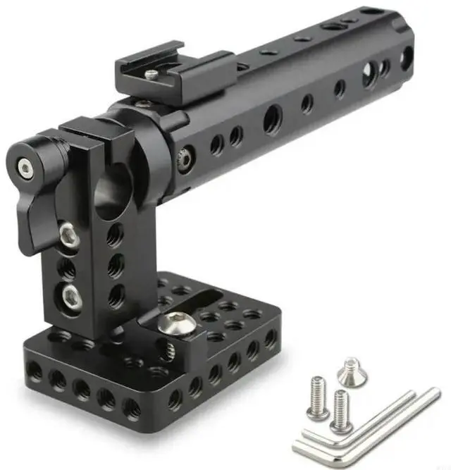 Alt view image 2 of 2 - Camera Grip Top Handle with Cold Shoe for Camera Cage Universal Video Rig for Attaching DSLR Cameras Camcorders External