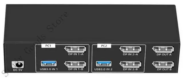 Main image of Displayport KVM Switcher Mouse Keyboards Sharing Switcher8K60Hz/4K120Hz Double Monitors Support DisplayPort Interfaces