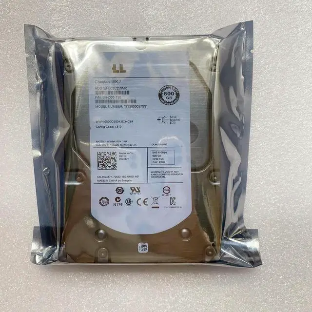 Alt view image 2 of 2 - 0W347K W347K 9FN066-150 ST3600057SS 600GB 15000 RPM 16MB Cache SAS 6Gb/s 3.5" Internal Enterprise Hard Drive