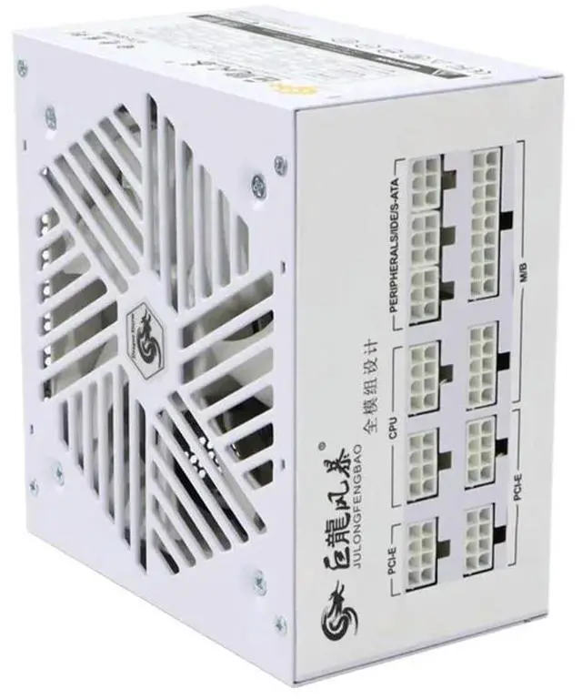 Alt view image 2 of 2 - White 850W Fully Modular ATX PSU Computer PC Gamer Power Supply 110-240V Game Fonte 1000w Watt