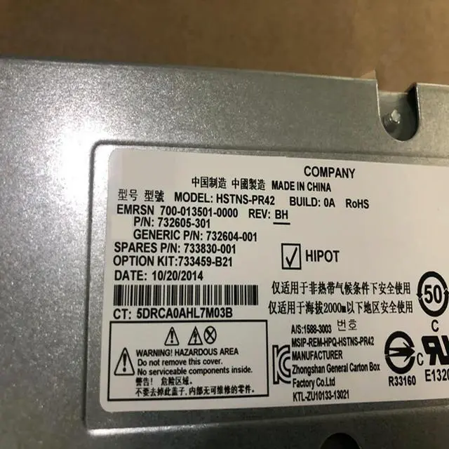 Alt view image 2 of 2 - AlmostPSU For C7000 2650W Power Supply HSTNS-PR42 732605-301 733459-B21 732604-001 733830-001 700-013501-0000