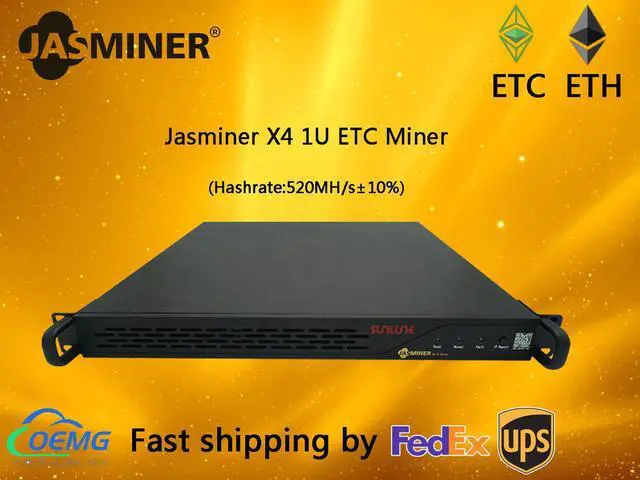 Alt view image 2 of 4 - Ready Stock New Jasminer X4 1U 520MH/s Hashrate 240W Power Consumation  Miner ETC Miner with 180 days warranty
