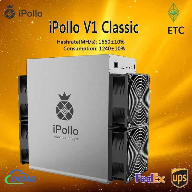 Alt view image 2 of 6 - New IPollo V1 Classic ETC Miner Hashrate: 1550±10% Power Consumation: 1240±10%