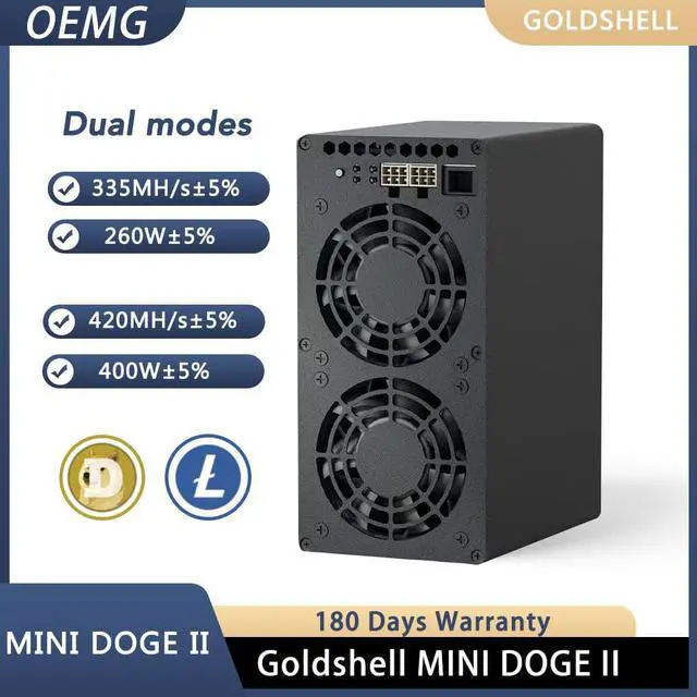 Main image of New Release Goldshell Mini Doge II Miner Doge Coin LTC Dual Mode 420M or 335M with PSU