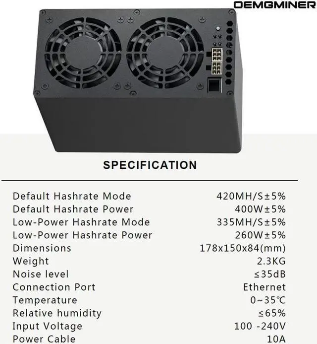 Alt view image 3 of 6 - New Release Goldshell Mini Doge II Miner Doge Coin LTC Dual Mode 420M or 335M without PSU