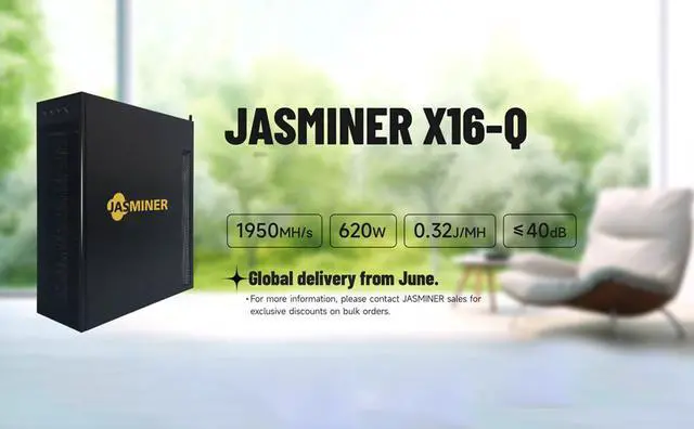 Alt view image 2 of 7 - New JASMINER X16-Q High throughput 3U Quiet Server Wi-Fi 1950MH 620W 8G  Crypto Mining Hardware Shipped by jay30