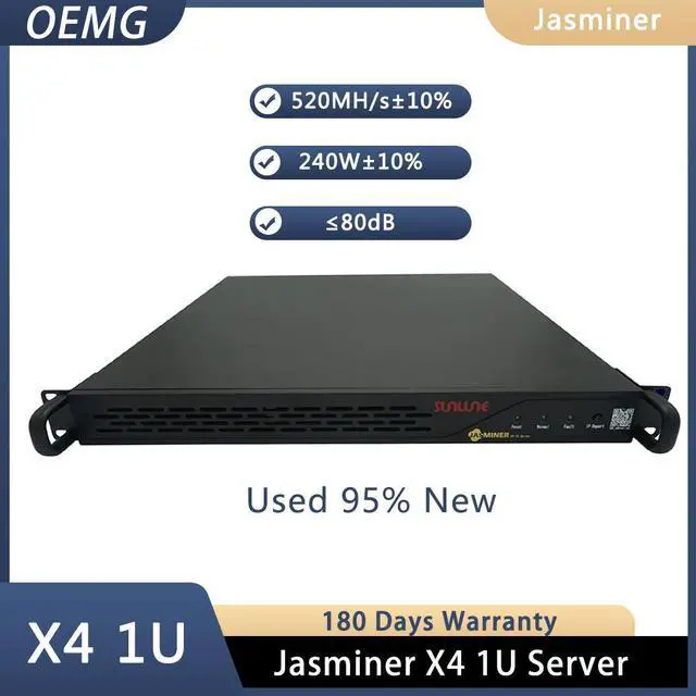 Main image of Used Only 2 months Jasminer X4 1U miner 520mh/s Hashrate ETC miner 180 days waranty