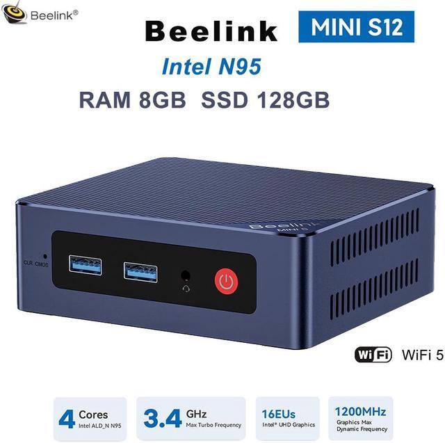 Main image of Beelink Mini Pc MINI S12, Intel N95 (up to 3.4GHz), RAM-8GB SSD-128GB, DDR4 Gaming Mini Pc for Office Home (Dark Blue)