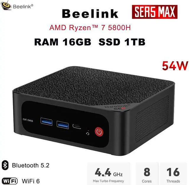 Beelink SER5 MAX 5800H 32GB DDR4、500G Amazon.com: Beelink SER5 with 8-Core AMD Ryzen 7 5825U, 32GB