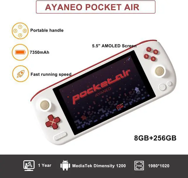 AYA NEO Pocket AIR Handheld Game Console Android 12,Retro Video 