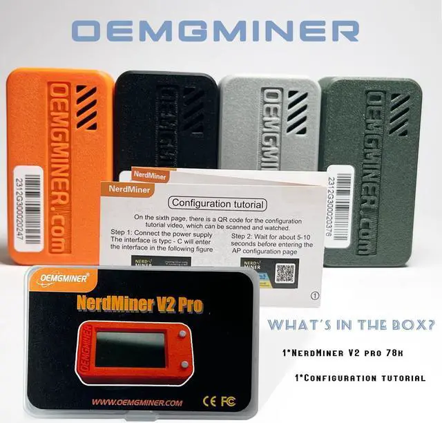 Alt view image 5 of 7 - OEMGMINER Btc Lottery Nerdminer V2 Pro T-Display S3 78KH/S Bitcoin Solo Lottery Miner