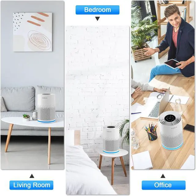 Alt view image 6 of 6 - STEALTH Air Purifier for Home, H13 True HEPA Filter, up to 323 sq.ft, Remove 99.97% of Smoke, Dust, Odors, Pets Hair in Bedroom, Desktop Air cleaner, JAP230W
