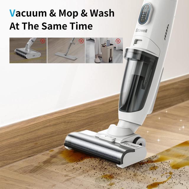 ECOWELL Cordless Wet Dry Vacuum Cleaner and Mop, All in One Multi-Surface  Cleaner, with Self-Cleaning Function, WCVP02 