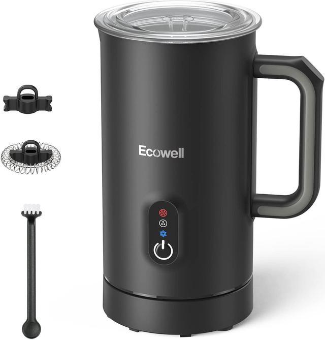 ECOWELL 4 in 1 Electric Milk Frother, Portable Auto Milk Foam Maker,  Built-In Strix Temperature Controller, 8.1oz/240ml Coffee for Latte,  Cappuccino, Machiato, WMMF01 