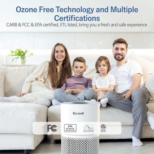 Alt view image 4 of 7 - ECOWELL Air Purifiers for Home Large Room up to 2314sq.ft, 29dB, Air Cleaner, Air Filtration System with H13 True HEPA Filter, Removes 99.97% Mold Smokers Pet Dander Dust Odor, EAP360