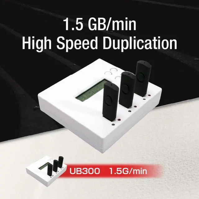 Alt view image 2 of 7 - UReach UB300 USB Flash Pen Drive Duplicator & Data Eraser USB Hub 1 to 2 Standalone USB2.0 Copier & Wiper