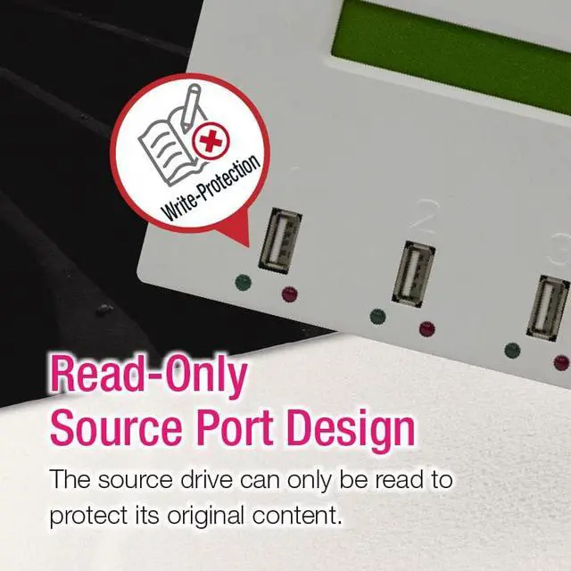 Alt view image 7 of 7 - UReach UB300 USB Flash Pen Drive Duplicator & Data Eraser USB Hub 1 to 2 Standalone USB2.0 Copier & Wiper