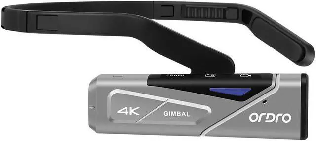 Alt view image 6 of 6 - Ordro EP7 4K Camcorder 60FPS Vlog Camera, Hands-Free Head Mounted Camera,2-Axis Gimbal Stabilizer, Wi-Fi APP Control