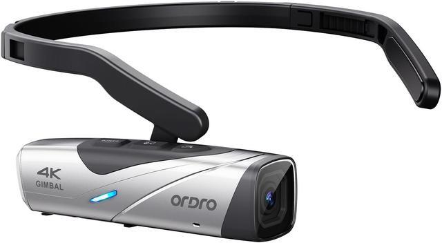 Main image of Ordro EP8 Ultra HD 4K Camcorder 60FPS Vlog Hands-Free Head-Mounted Video Camera, Fast Charging, Two-axis Gimbal, Auto Focus, Wi-Fi Connection for Vlogging and YouTube, Webcam