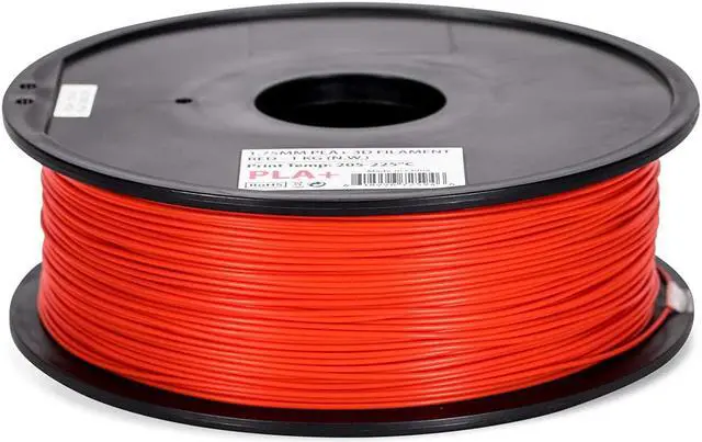 Alt view image 3 of 7 - Micro Center Inland PLA+ Filament 1.75mm - Red 3D Printer Filament, PLA Pro Dimensional Accuracy +/- 0.03 mm - PLA Plus 1 kg Spool (2.2 lbs)  FDM/FFF Printers  Clog Free 3D Printing Filament