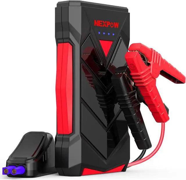 Main image of NEXPOW Portable Jump Starter,12V Car Battery Jump Starter Power Pack with USB Quick Charge (Up to 7L Gas or 5.5L Diesel Engine) Battery Booster with Built-in LED Light