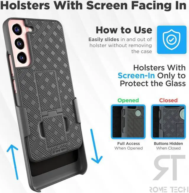 Alt view image 2 of 3 - Rome Tech For Samsung Galaxy S22 Belt Clip Holster Phone Case