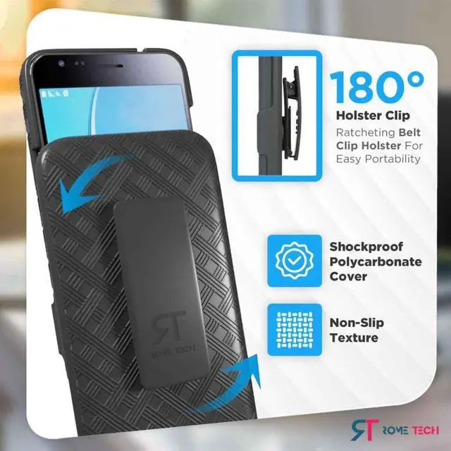 Alt view image 3 of 5 - Samsung Galaxy J3 V (1st 2016) Rome Tech Shell Holster Combo Case