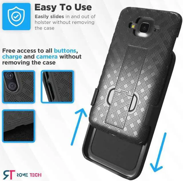 Alt view image 4 of 5 - Samsung Galaxy J3 V (1st 2016) Rome Tech Shell Holster Combo Case