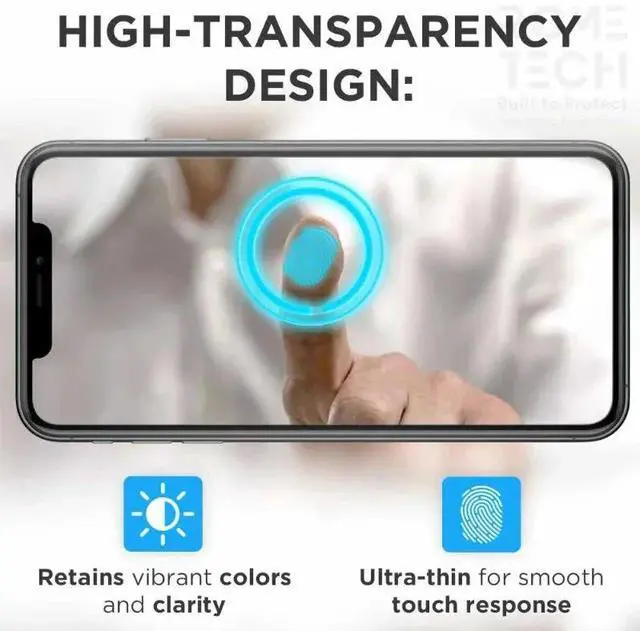 Alt view image 4 of 6 - Rome Tech For Apple iPhone 17 Air Tempered Glass Screen Protector Camera Lens