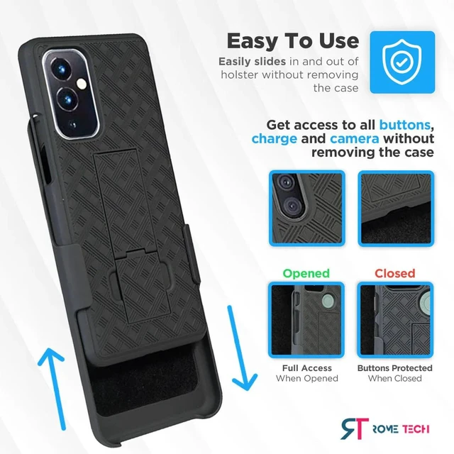 Alt view image 4 of 5 - Rome Tech For OnePlus 9 Belt Clip Holster Phone Case