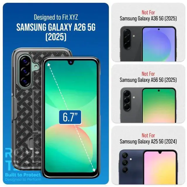 Alt view image 2 of 6 - Samsung Galaxy A26 5G (2025) Belt Clip Holster Phone Case