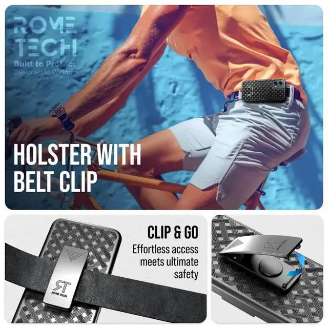 Alt view image 3 of 6 - Motorola Moto G 5G (2024) Belt Clip Holster Phone Case