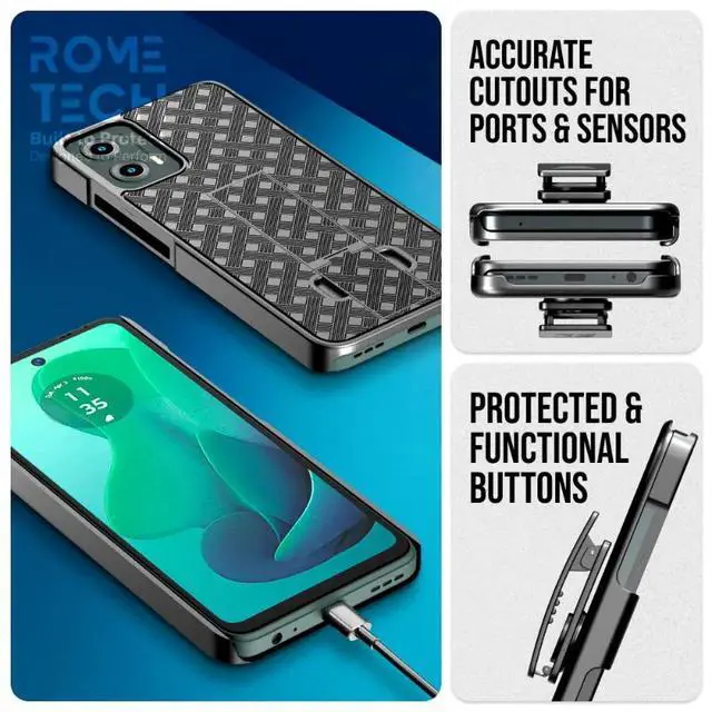 Alt view image 5 of 6 - Motorola Moto G 5G (2024) Belt Clip Holster Phone Case