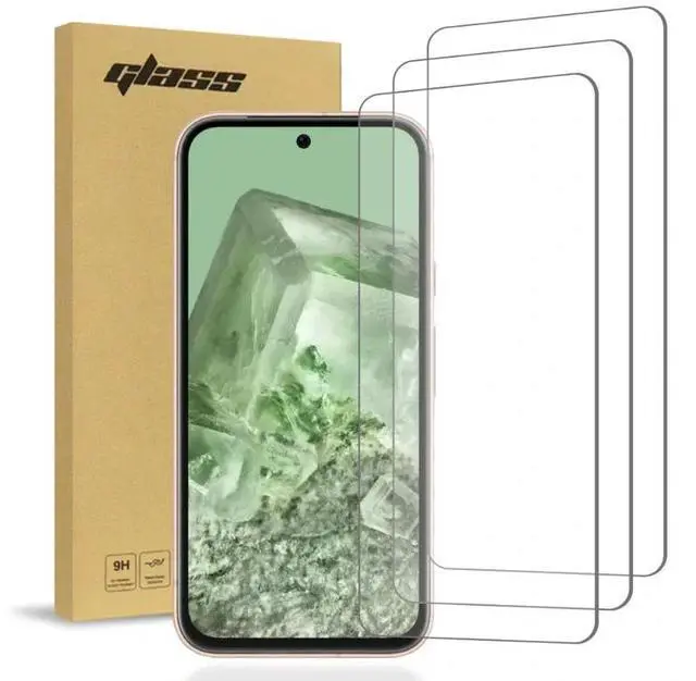 Main image of Rome Tech For Google Pixel 8a Tempered Glass Screen Protector 3 Per Pack