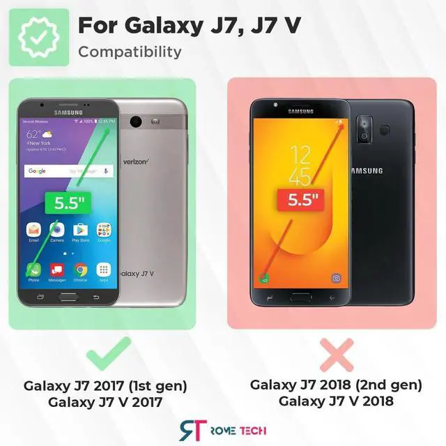 Alt view image 5 of 7 - Rome Tech For Samsung Galaxy J7 J727 5.5" (1st 2017) Belt Clip Holster Phone Case