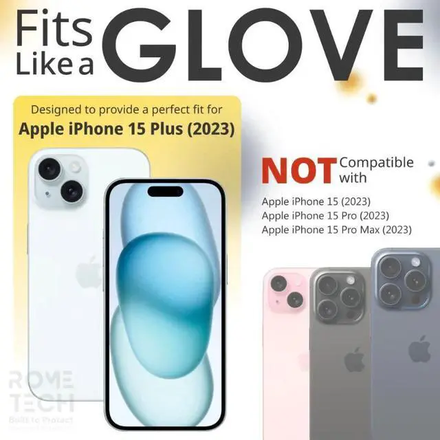 Alt view image 2 of 7 - Rome Tech For Apple iPhone 15 Plus (2023) Defender Series Case