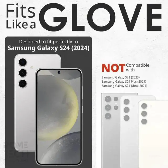 Alt view image 2 of 6 - Rome Tech For Samsung Galaxy S24 Tempered Glass Screen Protector 3 Per Pack