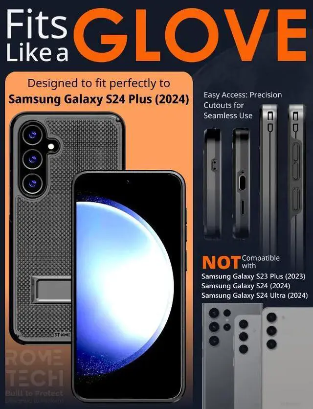 Alt view image 2 of 6 - Rome Tech For Samsung Galaxy S24 Plus Magsafe Holster Phone Case With Belt Clip