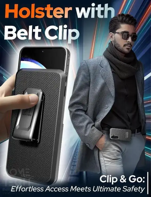 Alt view image 4 of 6 - Rome Tech For Samsung Galaxy S24 Plus Magsafe Holster Phone Case With Belt Clip