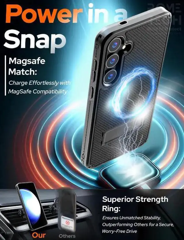 Alt view image 5 of 6 - Rome Tech For Samsung Galaxy S24 Plus Magsafe Holster Phone Case With Belt Clip