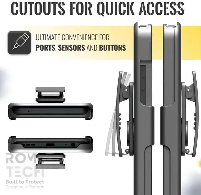 Alt view image 5 of 7 - Rome Tech For Motorola Moto G Stylus 5G (2024) Belt Clip Holster Phone Case