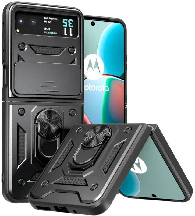 Alt view image 7 of 7 - Rome Tech For Motorola Razr 2023/Razr 40 Armor Case with Camera Shutter