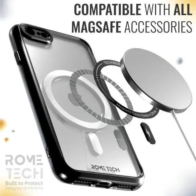 Alt view image 4 of 6 - Rome Tech For Apple iPhone 7/8/SE 2020/SE 2022 Clear Case with Magsafe