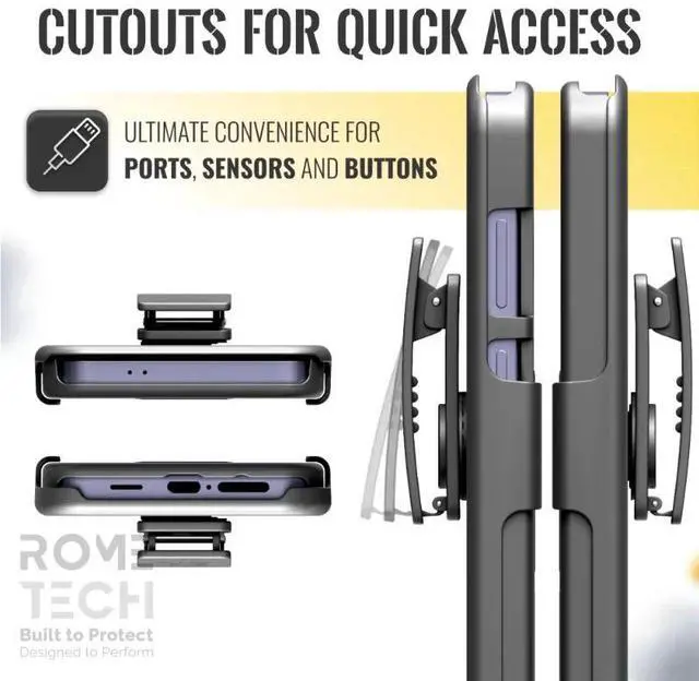 Alt view image 4 of 7 - Rome Tech For Samsung Galaxy S24 Plus (2024) Belt Clip Holster Phone Case