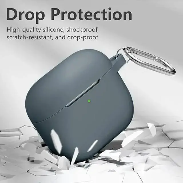 Alt view image 4 of 6 - Silicone Cover Case with Keychain for AirPods 3