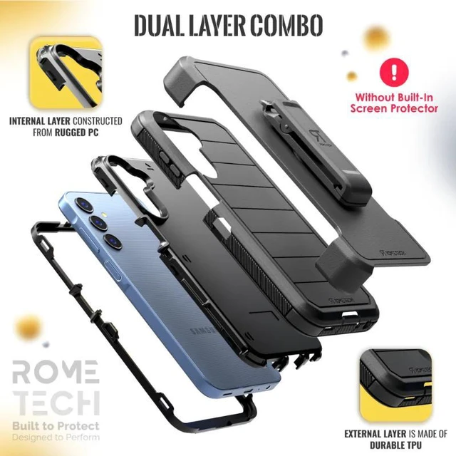 Alt view image 3 of 7 - Rome Tech For Samsung Galaxy A25 5G (2024) Defender Series Case