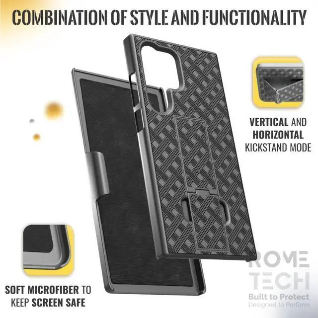 Alt view image 5 of 7 - Rome Tech For Samsung Galaxy S24 Ultra (2024) Belt Clip Holster Phone Case