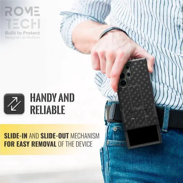Alt view image 6 of 7 - Rome Tech For Samsung Galaxy S24 Ultra (2024) Belt Clip Holster Phone Case
